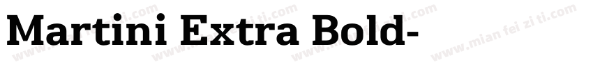 Martini Extra Bold字体转换